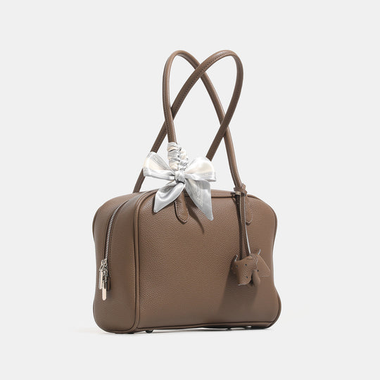 Damen Handtasche mit elegantem Schleifen-Detail und strukturiertem Kunstleder Nord Taschen