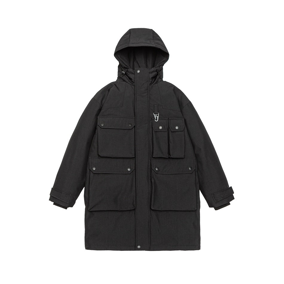 Herren Wasserabweisender Tech-Parka mit Mehrfach-Taschen und Kapuze Nord Taschen