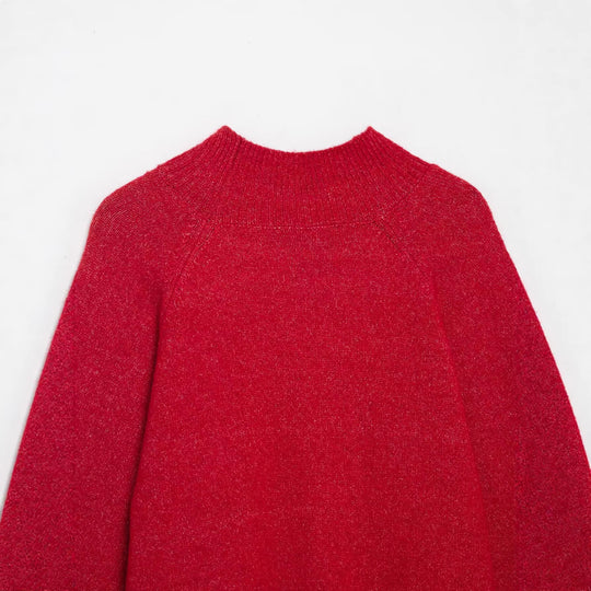 Damen Weicher Cape-Pullover mit weitem Fall und Stehkragen aus Glitzergarn Nord Taschen