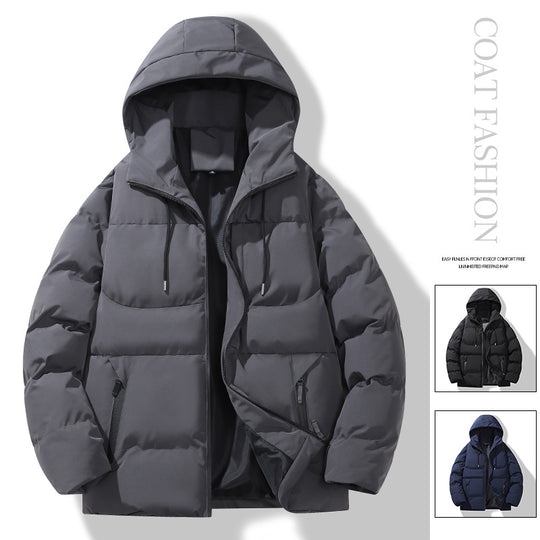 Herren Gepolsterte Steppkapuzenjacke mit Thermofüllung und winddichter Außenhaut Nord Taschen