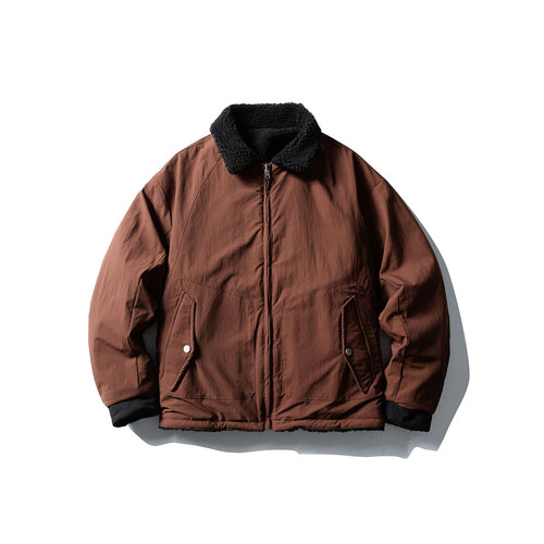 Herren Kurz geschnittener Isolations‑Blouson mit Sherpa‑Kragen und Klappentaschen Nord Taschen