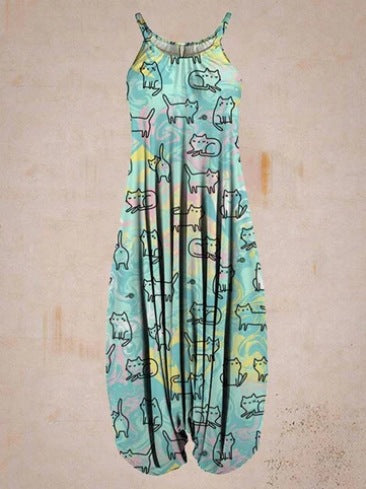 Damen Jumpsuit mit astrologischem Print Nord Taschen
