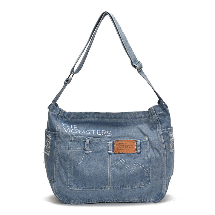 Damen modische Schultertasche aus hochwertigem Denim Nord Taschen