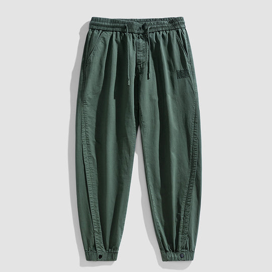 Herren Leichte Baumwoll-Joggerhose mit Elastikbund, Kordelzug und verstellbaren Knöchelbündchen Nord Taschen