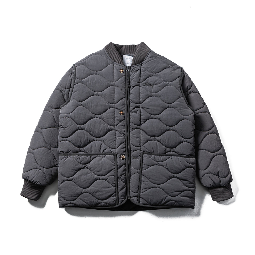 Herren Gestepptes Boxy‑Blouson mit Wellensteppung und Lederpaspel Nord Taschen
