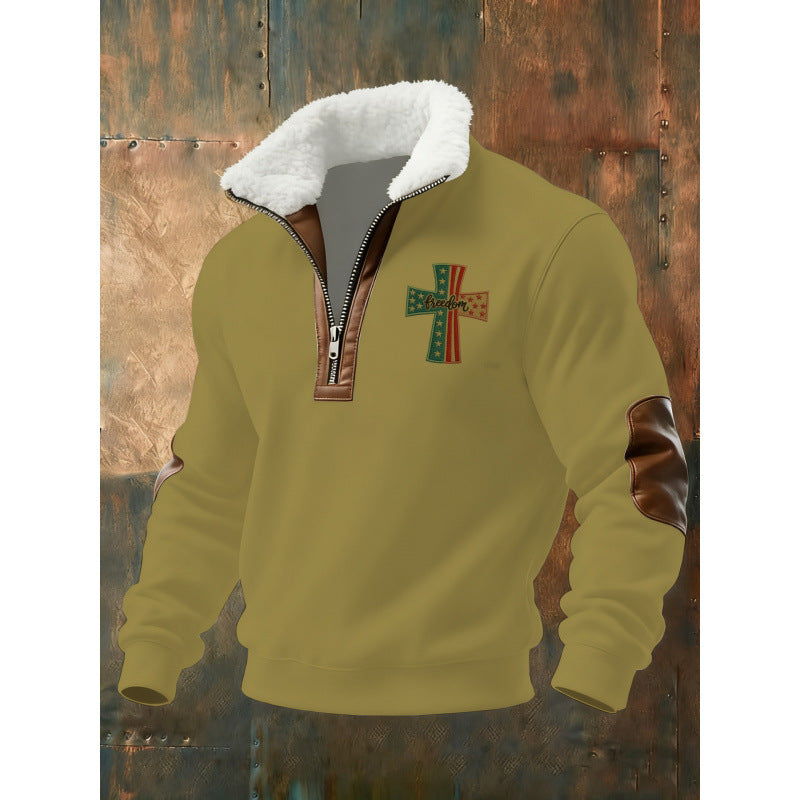 Herren Klassischer Kapuzenpullover mit Fleece-Detail Nord Taschen
