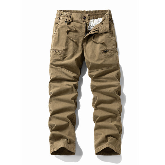 Herren Komfort-Canvas-Cargo-Hose mit elastischem Tunnelzugbund, Kniepaneelen und Multifachtaschen Nord Taschen