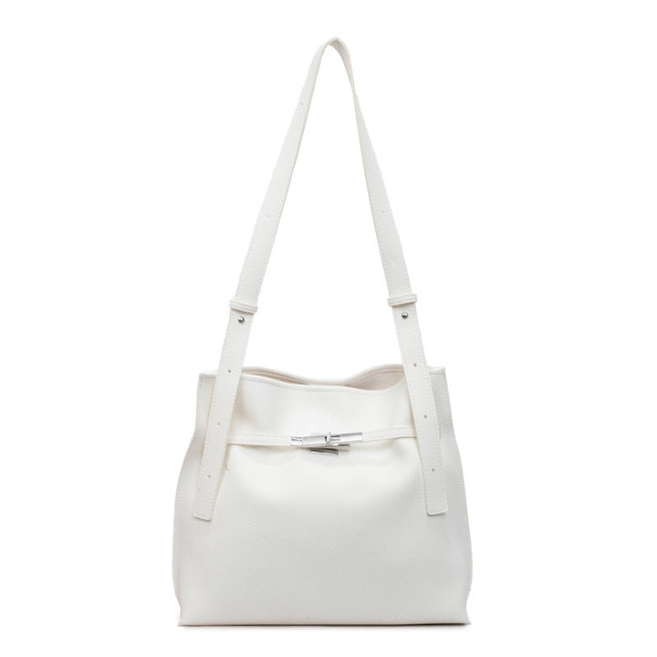 Damen Hobo-Tasche aus hochwertigem glatt genarbtem Kunstleder mit stilvoller Schnalle Nord Taschen