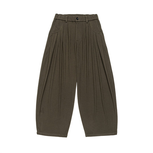 Damen Weite High‑Waist Plissee-Culotte-Hose mit Bundfalten und Gürtelschlaufen Nord Taschen