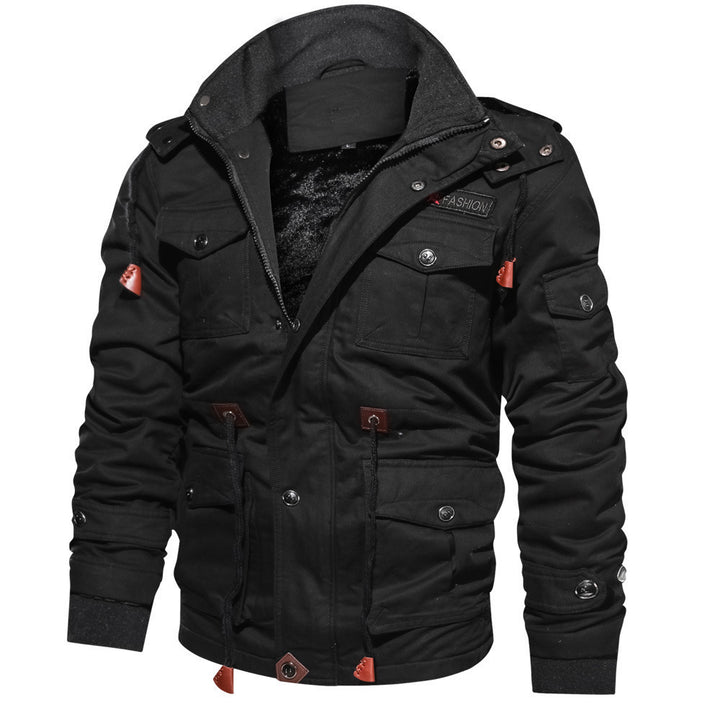 Herren  legerer Baumwoll-Blazer mit Knopfleiste, aufgesetzten Taschen und gestreiftem Innenfutter Nord Taschen