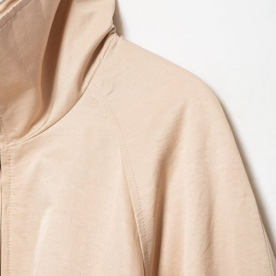 Damen Kurz geschnittene Übergangsjacke mit Funnelkragen, Raglanärmeln und Kordelzugsaum Nord Taschen