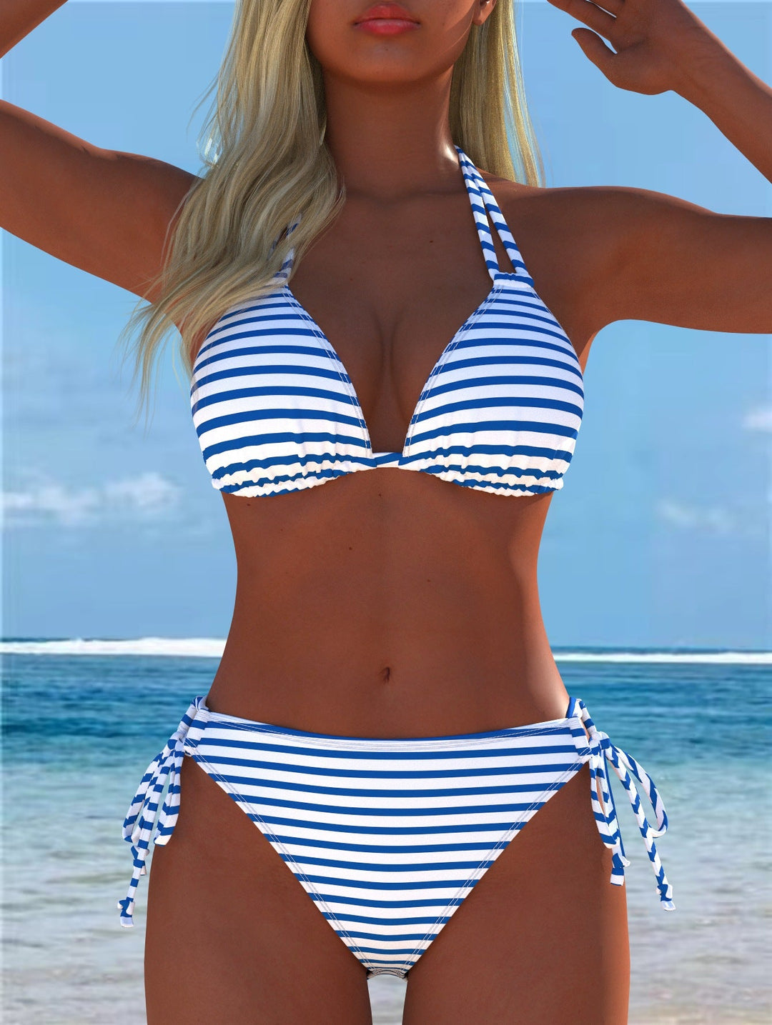 Damen Bikini-Set mit verspieltem Schnitt und trendigem Mustermix Nord Taschen