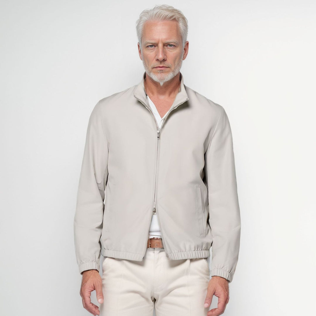 Herren Leichter Windbreaker mit Stehkragen und Zwei-Wege-Reißverschluss Nord Taschen