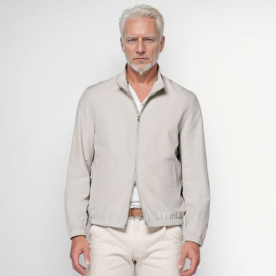 Herren Leichter Windbreaker mit Stehkragen und Zwei-Wege-Reißverschluss Nord Taschen