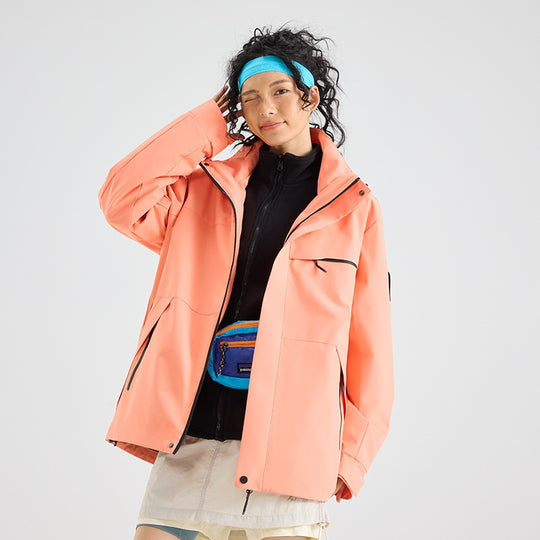 Herren Wasserdichte Outdoor-Softshelljacke mit Kapuze, hohem Stehkragen & Reißverschlusstaschen Nord Taschen