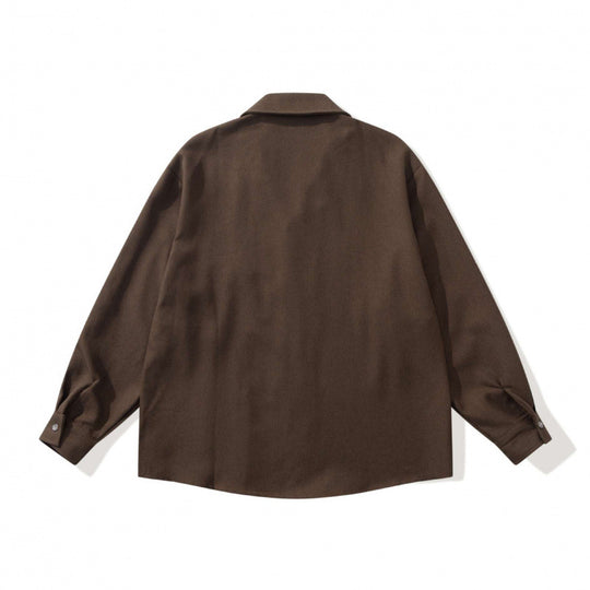 Unisex Oversize Leichtes Langarm-Hemd mit Reverskragen, Brusttasche und kastiger Silhouette Nord Taschen