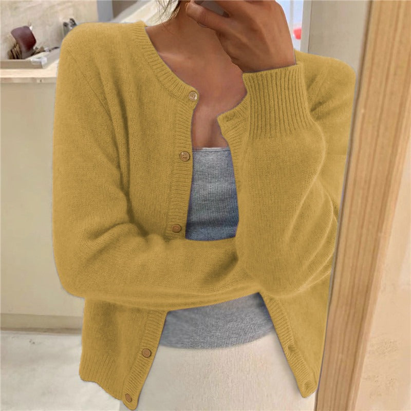 Damen kuschelige Strickjacke
