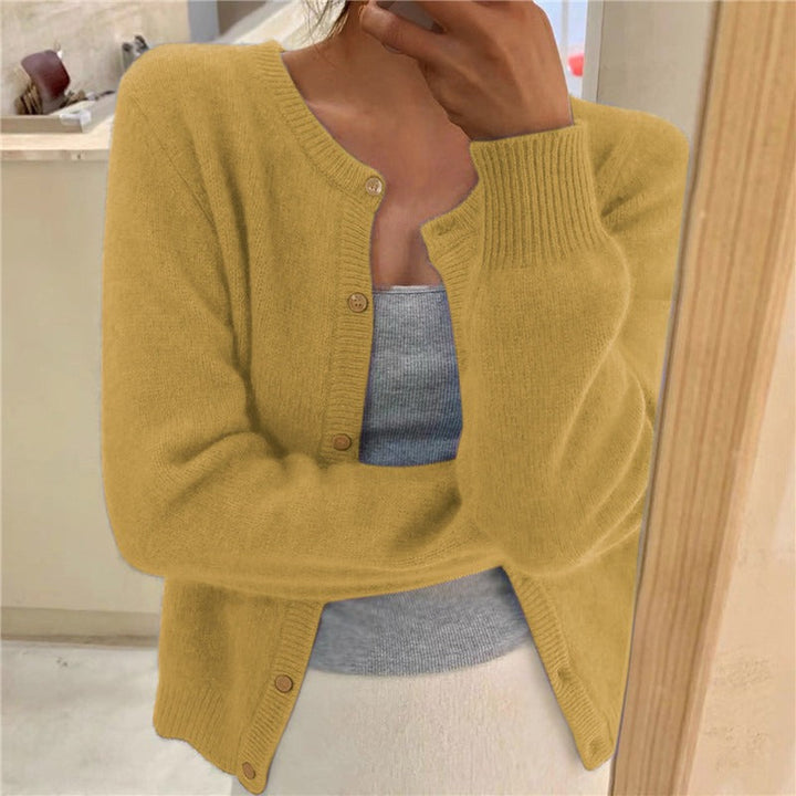 Damen kuschelige Strickjacke