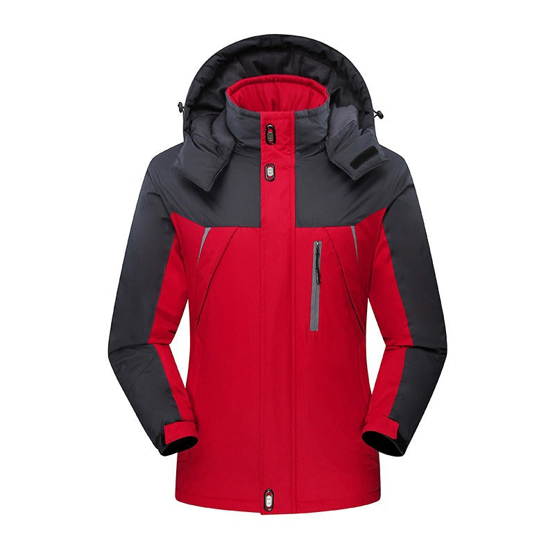 Herren Wasserdichte isolierte Softshell-Skijacke mit abnehmbarer Kapuze und Multifach-Taschen Nord Taschen
