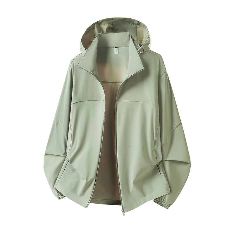 Herren Leichte Kapuzen-Regenjacke mit atmungsaktivem Softshell-Material und elastischen Bündchen Nord Taschen