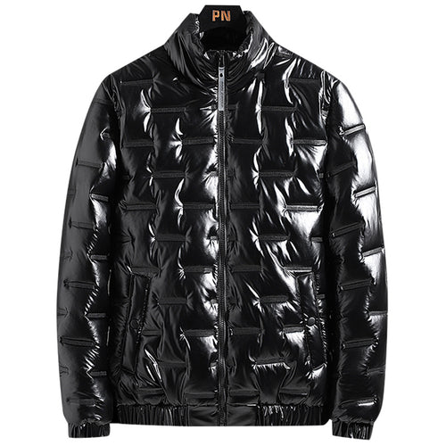 Herren Metallic-gesteppte Thermoisolierte Steppjacke mit hohem Stehkragen Nord Taschen