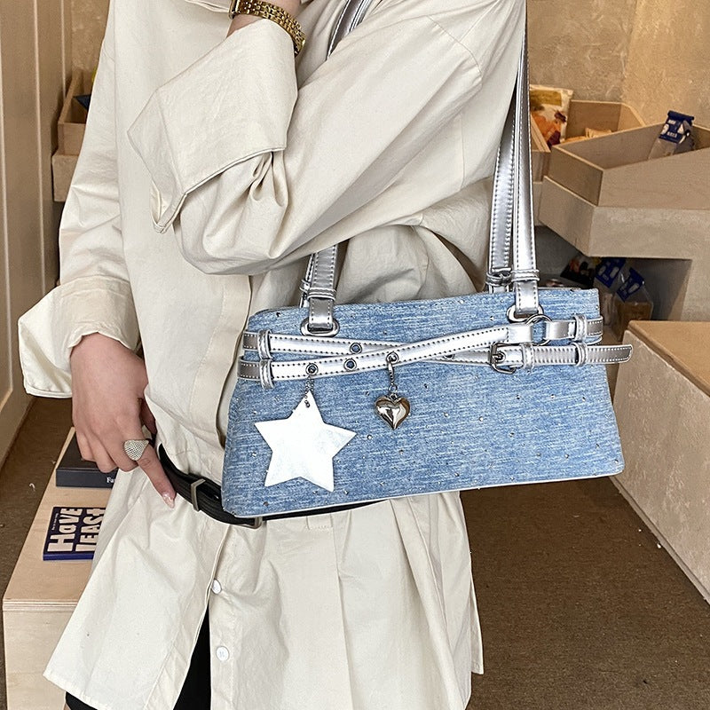 Damen modische Beuteltasche mit schimmernden Akzenten Nord Taschen