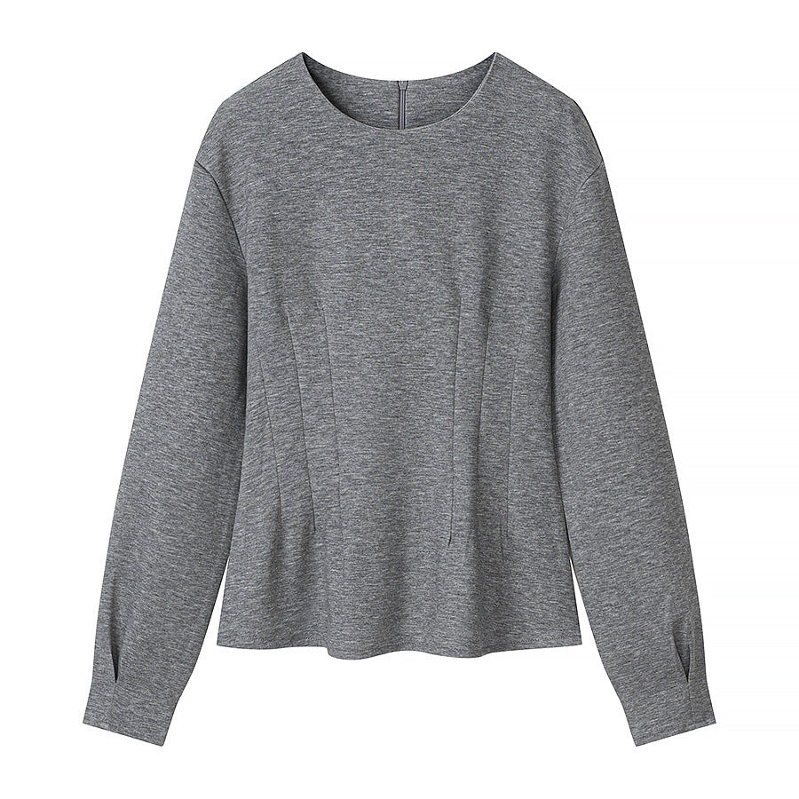 Damen Zweiteiliges Lounge‑Set aus Stretch‑Jersey mit Rundhalsausschnitt und hochtaillierter Weitbein‑Hose Nord Taschen