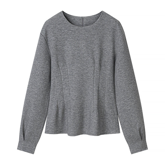 Damen Zweiteiliges Lounge‑Set aus Stretch‑Jersey mit Rundhalsausschnitt und hochtaillierter Weitbein‑Hose Nord Taschen