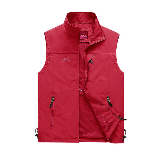 Herren Outdoor-Utility-Weste mit Mesh-Futter und Reißverschluss-Taschen Nord Taschen