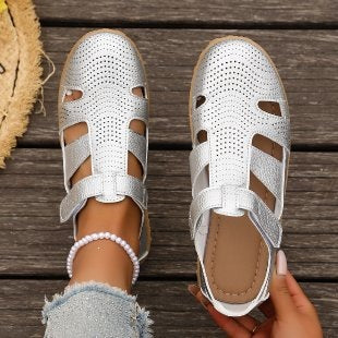 Damen Atmungsaktive Riemensandalen mit verstellbarem Klettverschluss