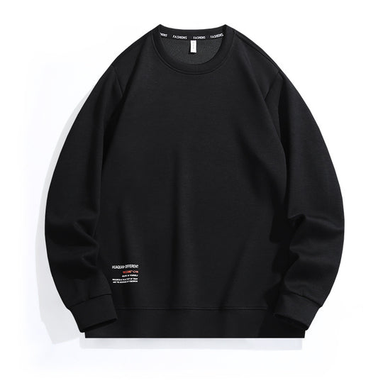 Herren Weit geschnittenes Rundhals-Sweatshirt aus French-Terry mit Saum-Print Nord Taschen