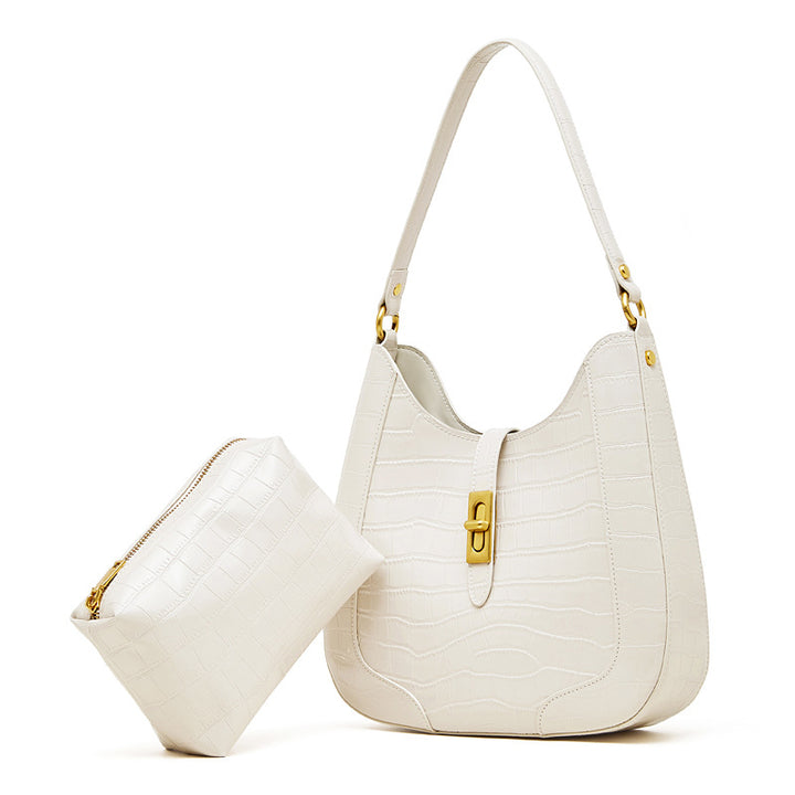 Damen Hobo-Tasche aus hochwertigem Kunstleder mit edlem Krokodil-Design Nord Taschen