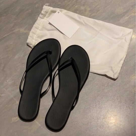 Damen Elegante Flip-Flops mit schimmerndem Riemen und komfortabler Sohle