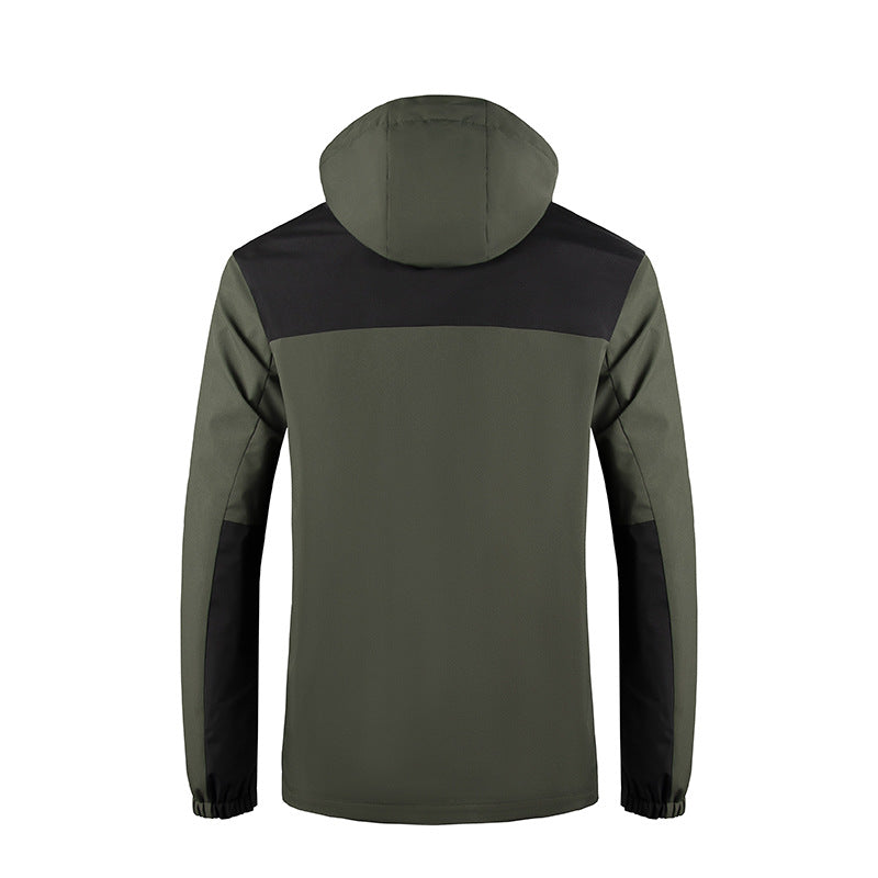 Herren Wind- und Wasserabweisende Softshelljacke mit Kapuze und verdecktem Reißverschluss Nord Taschen