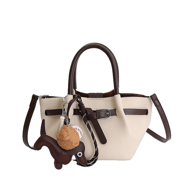 Damen modische Handtasche mit Tieranhänger Nord Taschen