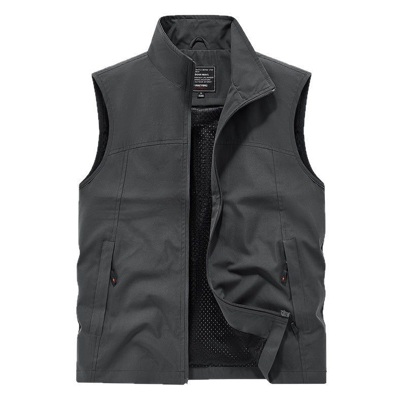 Herren Softshell-Weste mit Mesh-Innenfutter, windabweisend & Reißverschlusstaschen Nord Taschen