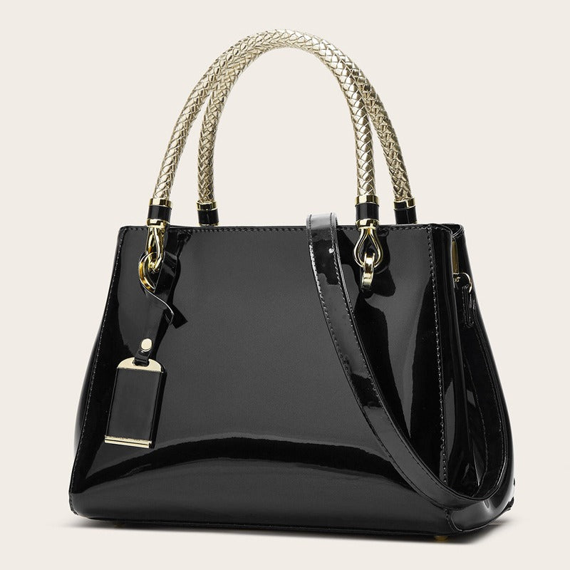 Damen Handtasche mit luxuriösen, geflochtenen Tragegriffen Nord Taschen