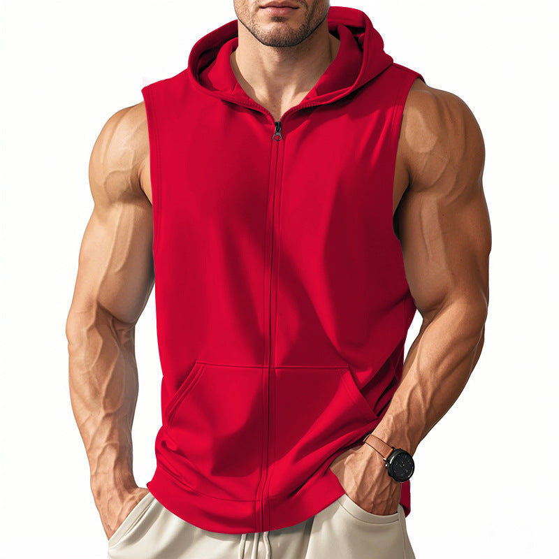 Herren ärmelloses Kapuzenshirt aus atmungsaktivem Material