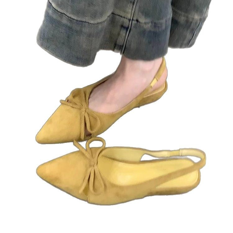 Damen Sling-Ballerinas mit dekorativem Schleifendetail und komfortablem Fußbett