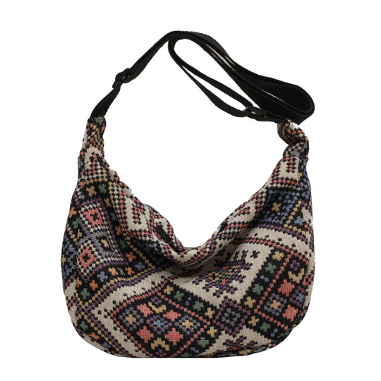 Damen Hobo-Tasche mit buntem geometrischem Muster Nord Taschen