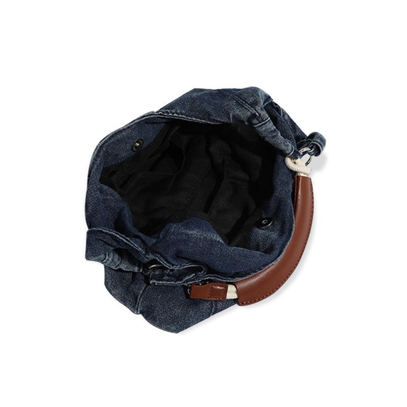Damen Hobo-Tasche aus hochwertigem Denim mit eleganter Lederverstärkung Nord Taschen