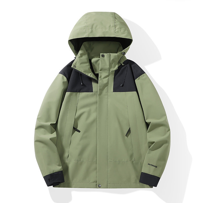Herren Wetterfester Shell-Parka mit verstellbarer Kapuze und verdeckten Reißverschlüssen Nord Taschen
