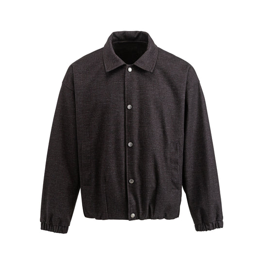 Herren Kurz geschnittener Wollmix‑Blouson mit verdeckter Druckknopfblende Nord Taschen