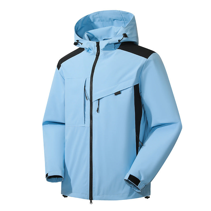 Herren Softshell Outdoorjacke mit wasserdichter Membran und verstellbarer Kapuze Nord Taschen