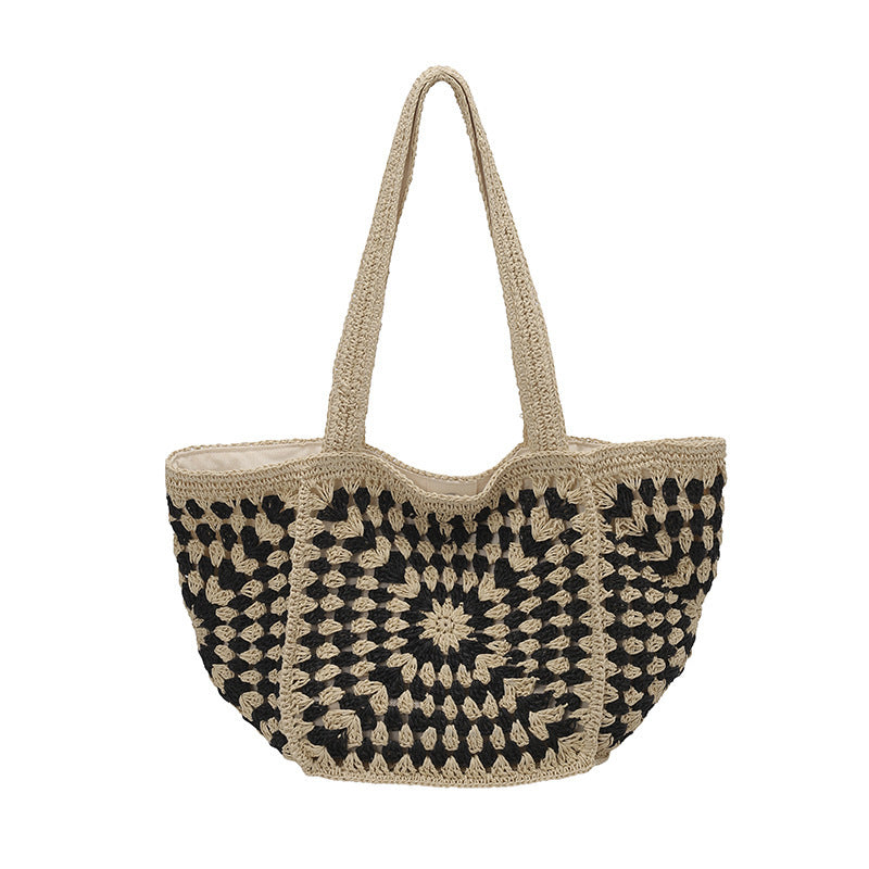 Damen gehäkelte Strandtasche mit einem einzigartigen geometrischen Muster Nord Taschen