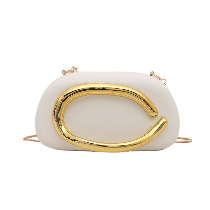 Damen modische Clutch mit doppeltem goldenen Akzent Nord Taschen