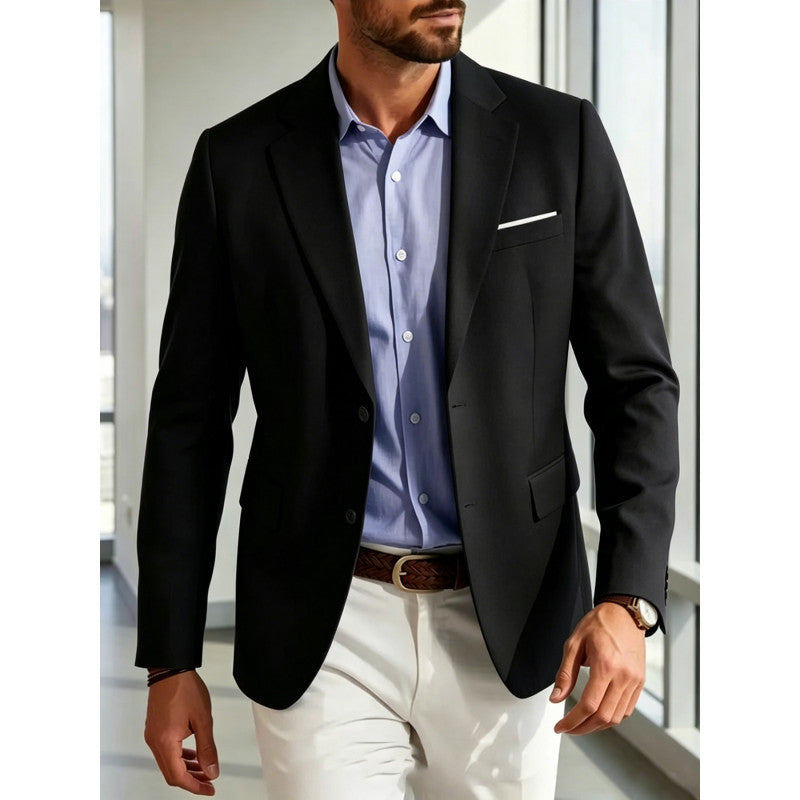 Herren Sommerliches Leinen-Blazer-Sakko mit atmungsaktivem Gewebe und taillierter Passform Nord Taschen