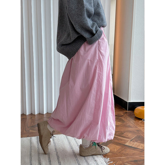 Damen Maxi‑Rock mit hohem Bund, voluminöser Silhouette und Bubble‑Saum Nord Taschen