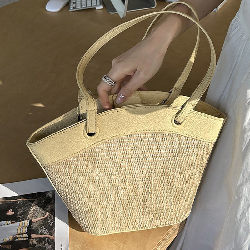 Damen Strandtasche mit geflochtener Struktur und abnehmbarem Innenbeutel Nord Taschen