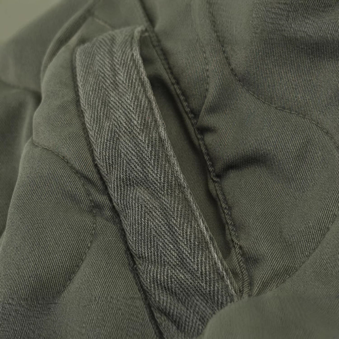 Damen Kurz gesteppte Übergangsjacke mit Rundhalsausschnitt, Tunnelzugtaillierung und verdeckter Reißverschlussleiste Nord Taschen